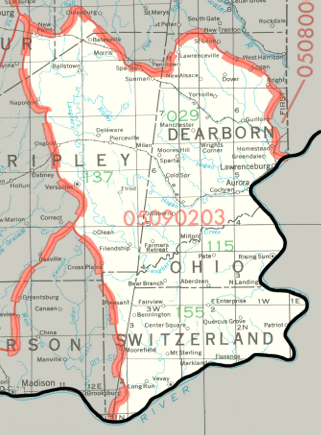 Middle Ohio-Laughery Watershed Map