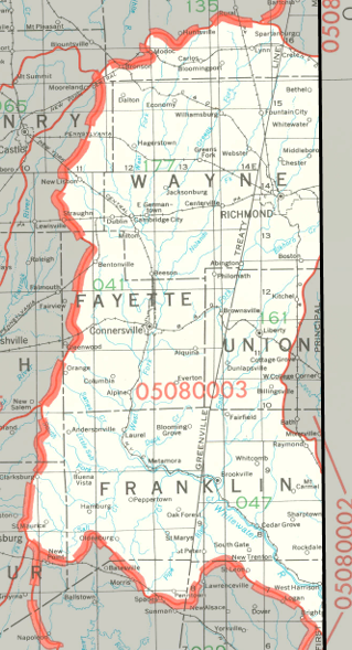 Whitewater Watershed Map